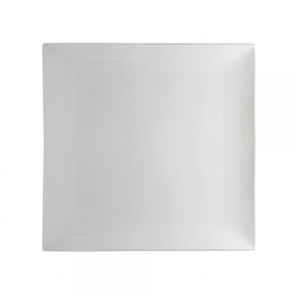 Ten Strawberry Street Whittier White Coupe 11" Square Plate