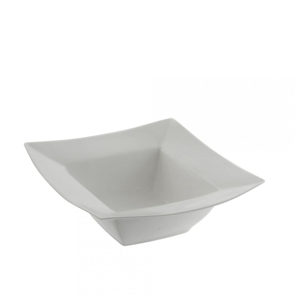 Ten Strawberry Street Whittier White 12 Oz Square Bowl with Rim