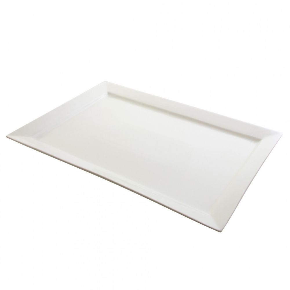Ten Strawberry Street Whittier White 22 x 15" Rectangular Platter