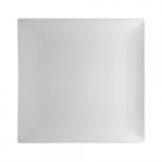 Ten Strawberry Street Whittier White Coupe 14" Square Plate