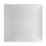 Ten Strawberry Street Whittier White Coupe 15-1/2" Square Plate