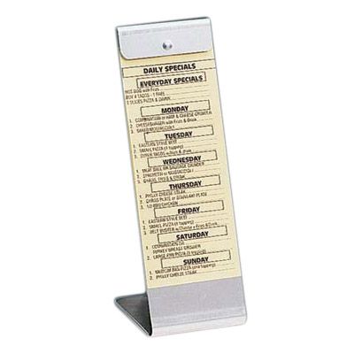 American Metalcraft Aluminum 3 x 9"H Menu Stand