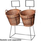 Willow Specialties Black Wrought Iron Double Display Rack