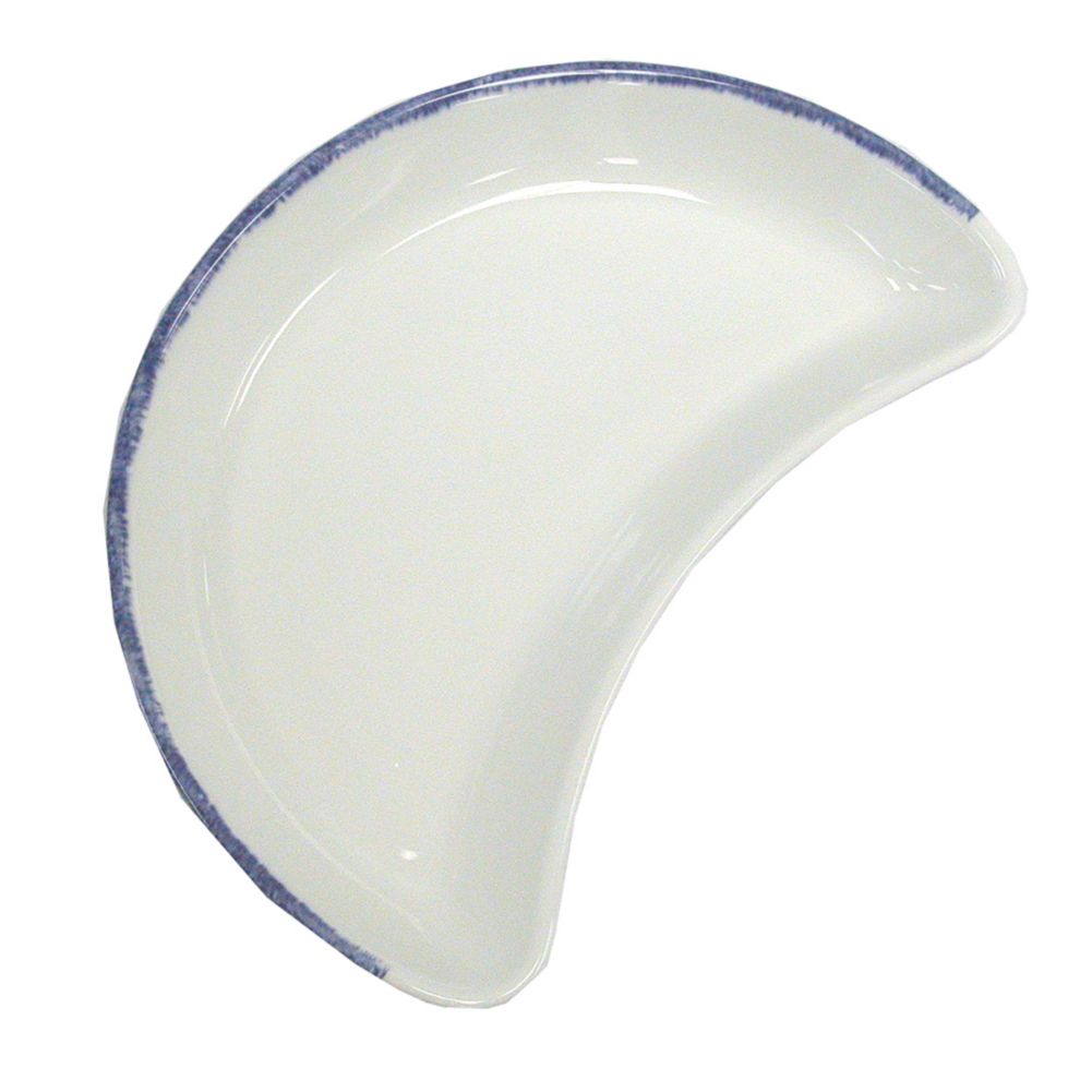 Steelite Simplicity Blue Dapple 8" Crescent Salad Plate