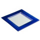 Steelite Creations Blue Glass 10" Square Border Plate
