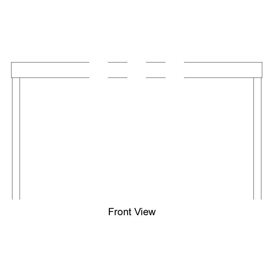 Randell&reg; 33" Single Tier Deck Mounted Overshelf