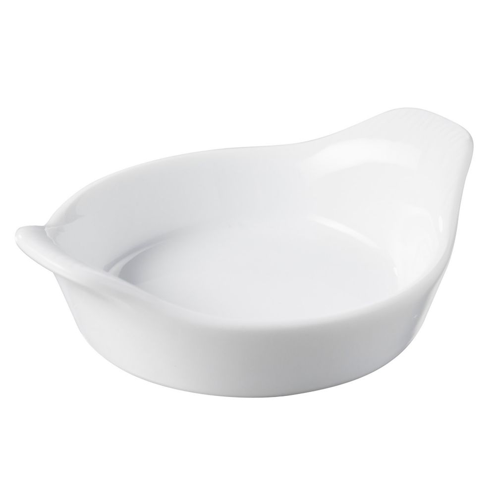 Revol&reg; USA 3/4 Oz. White Mini Fluted Round Eared Dish
