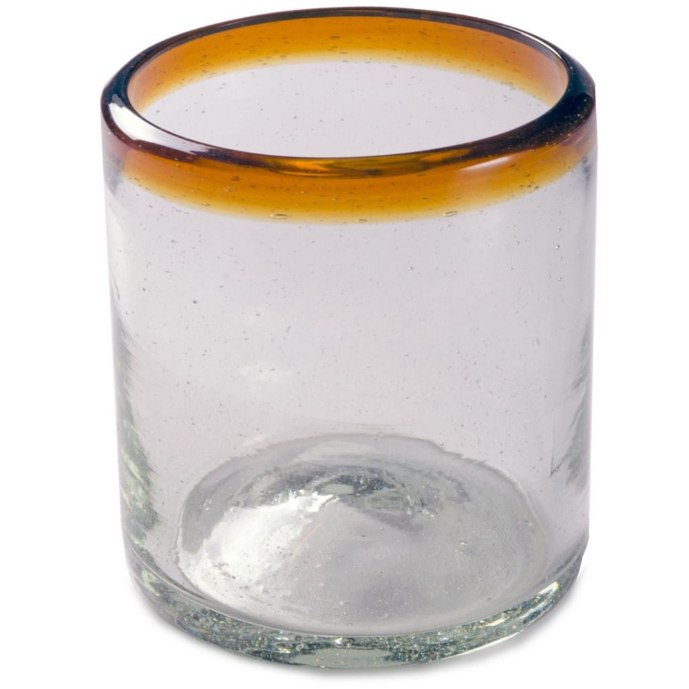 Amber Rim 12 oz All Purpose Glass