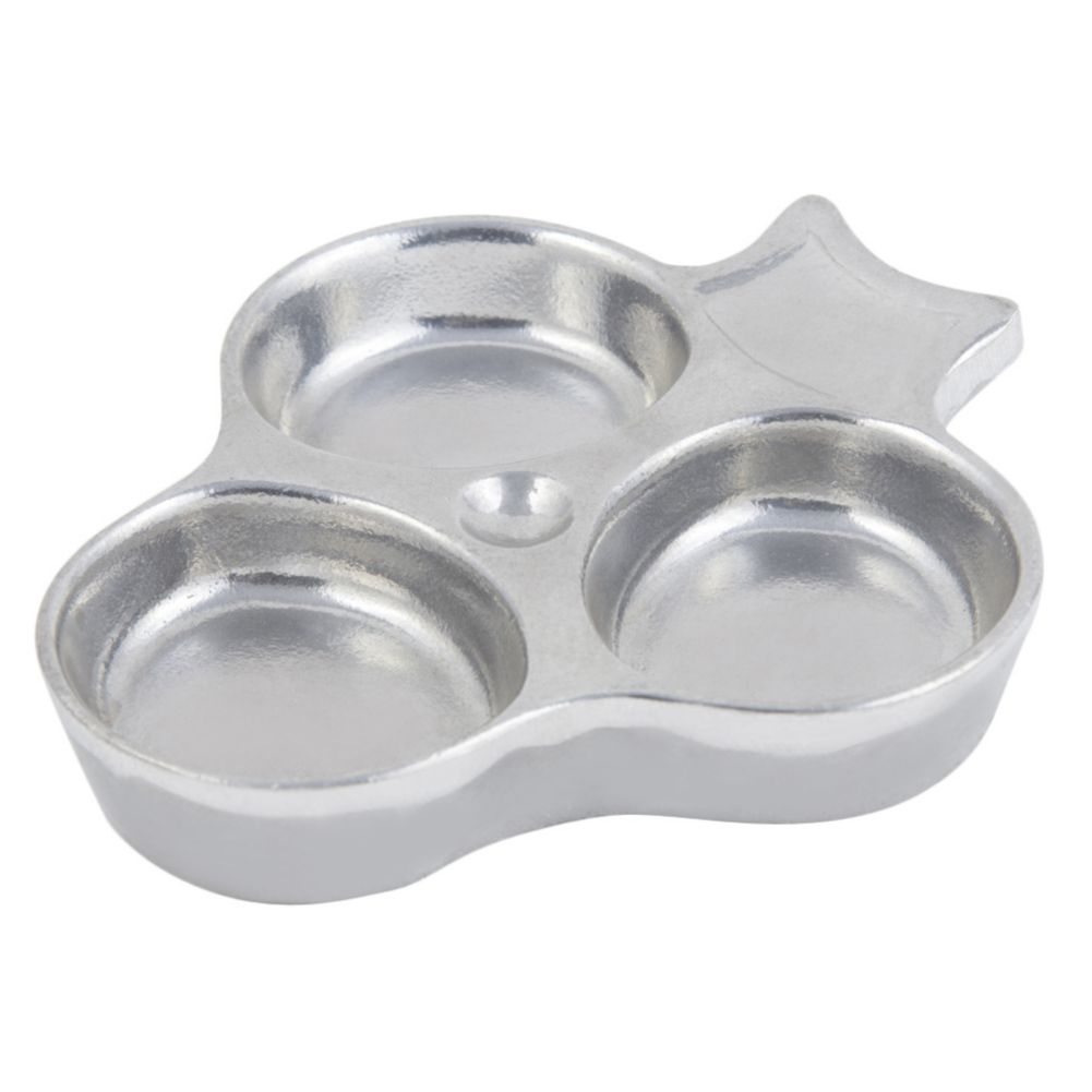 Bon Chef Pewter Glo 2 oz 3-Compartment Sauce Dish