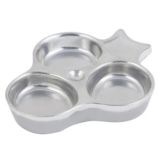 Bon Chef Pewter Glo 2 oz 3-Compartment Sauce Dish