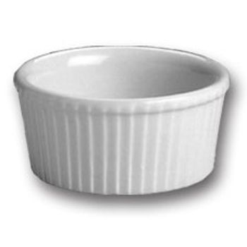 Hall&reg; China Bright White 2.75 Oz. Fluted Ramekin
