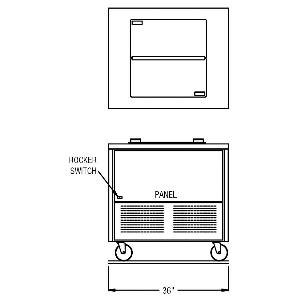 Randell&reg; 36" Freezer/Plate Chiller