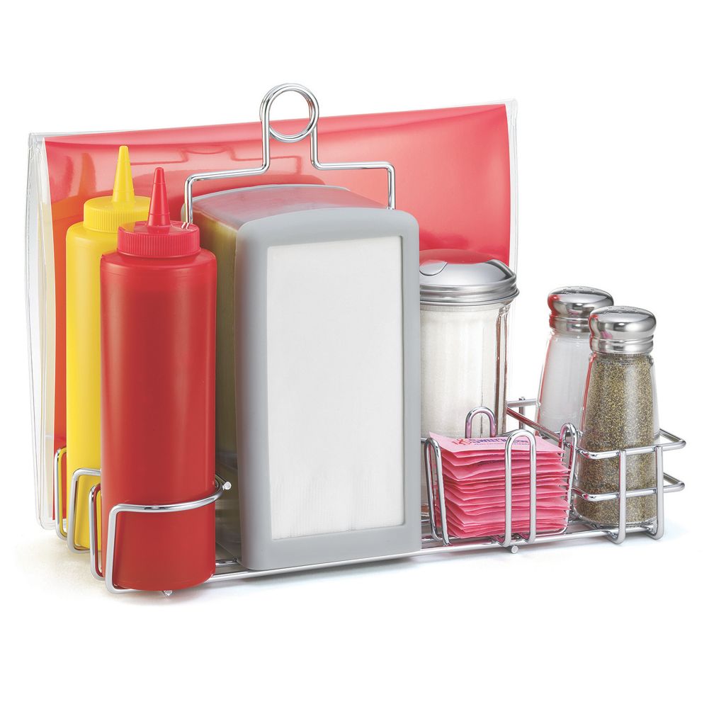 Tablecraft Seven Compartment Diner Rack with Sugar Jar Slot