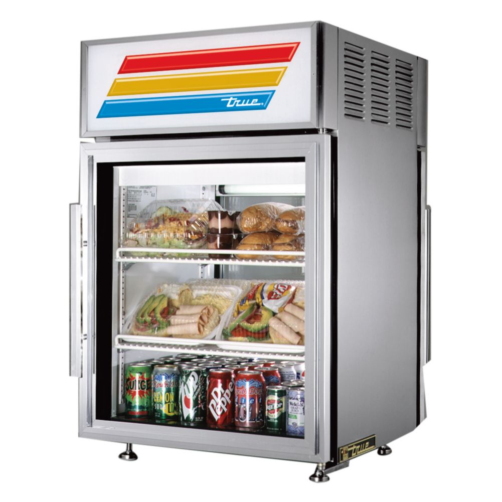 True&reg; S/S Pass-Thru Countertop Refrigerator, 5 Cubic Ft