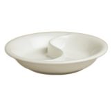 Steelite Narumi White Round 2-Compartment Divided Dish