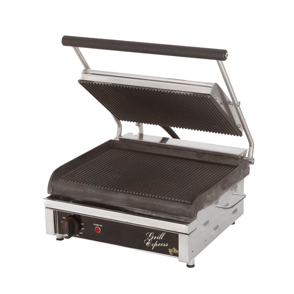 Star&reg; Mfg. Grill Express&trade; Iron Grooved Sandwich Grill