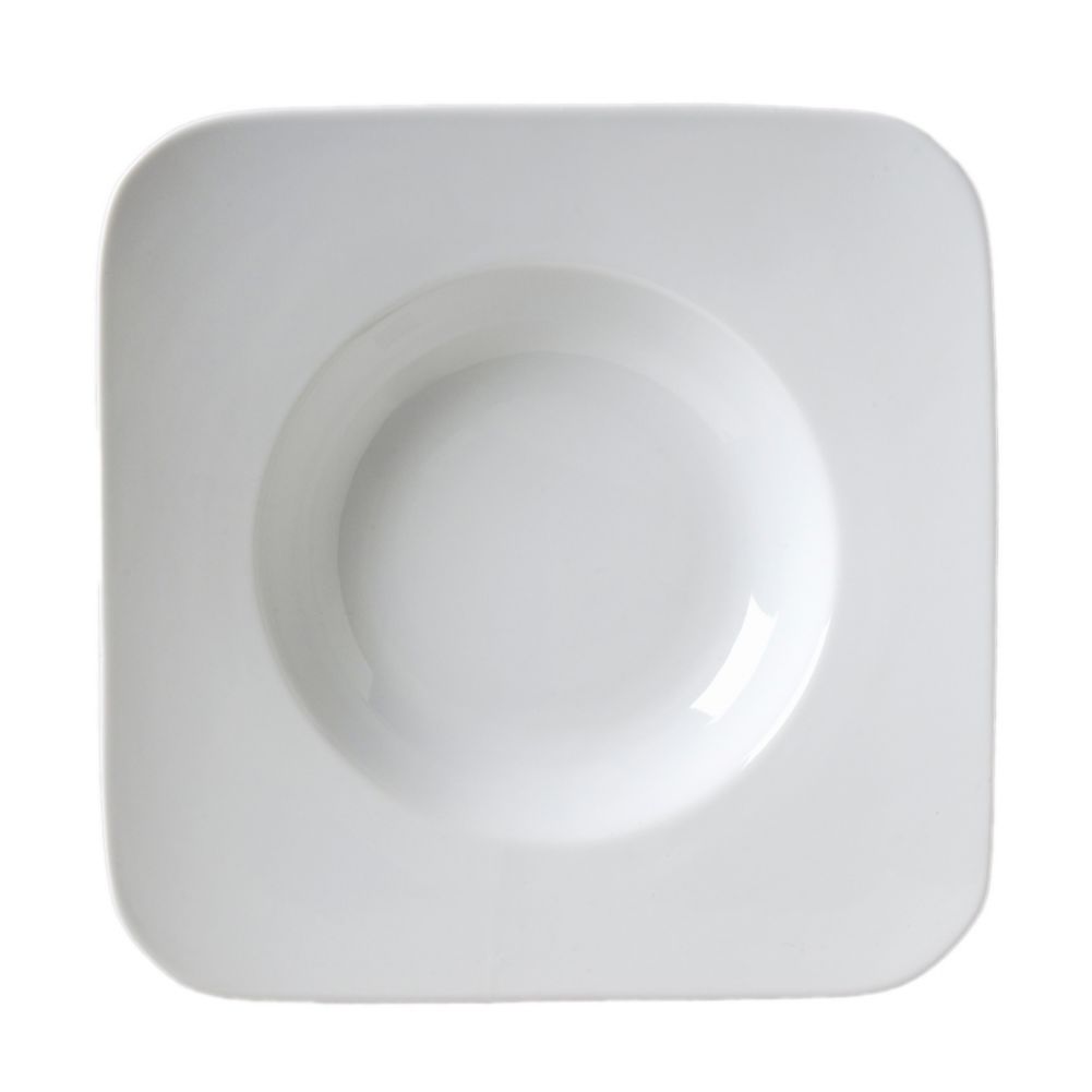 Vertex&reg; China Ventana Collection White 11-3/8" Square Bowl