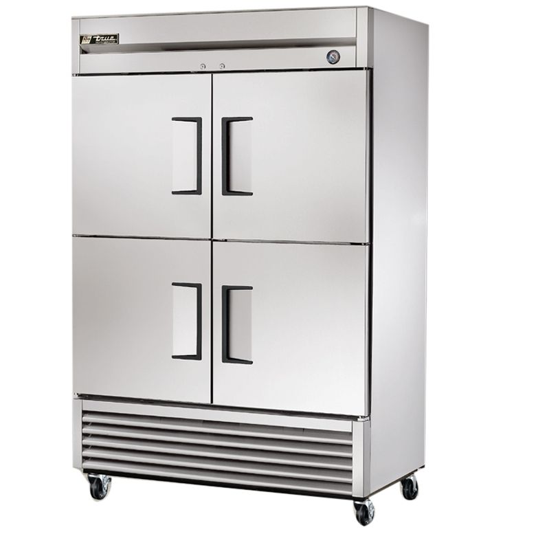 True&reg; T-Series S/S 4 Half-Door Reach-In Refrigerator, 49 Cubic Ft