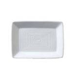 Vertex&reg; China Signature White 11" Rect. Embossed Plate