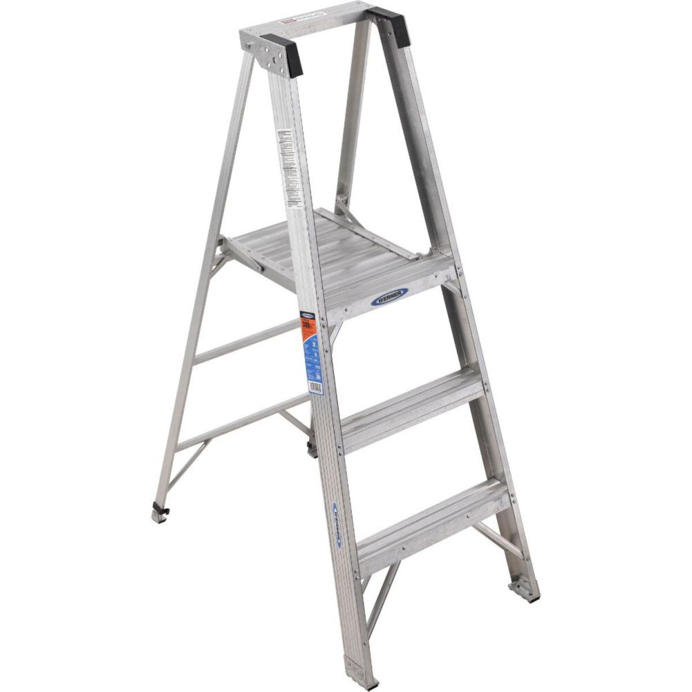 Platform Ladder, Aluminum, 3'