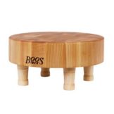 John Boos 12" Round Maple Mini Block With 4 Feet