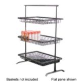 Dover European Metalworks Steel / Pewter Look 3-Tier Tilted Pane Stand