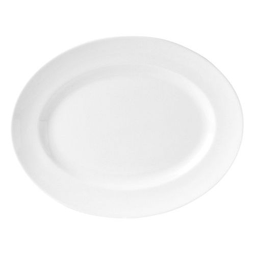 Steelite Distinction Monaco Vogue White 13 x 10-1/4" Oval Platter