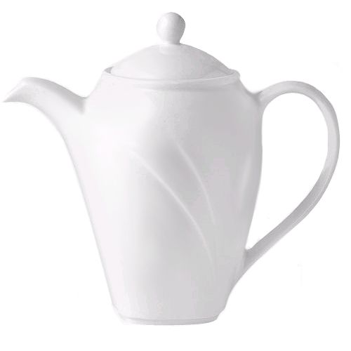 Steelite Distinction Alvo White 12 Oz. Coffee Pot with Lid