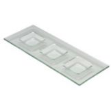 Steelite Creations Clear Glass 3-Compartment Plate