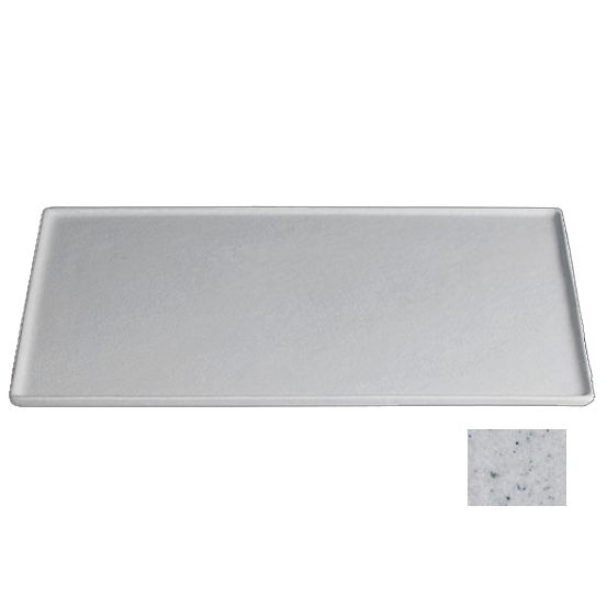 Bugambilia Large Rectangular Buffet Disk w/ Rim, Marble White