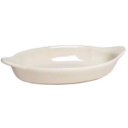 Steelite Anfora American Basics White 12 Oz. Oval Rarebit