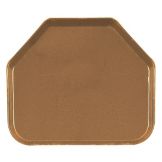 Cambro&reg; Suede Brown 14" x 18" Trapezoid Camtray&reg;