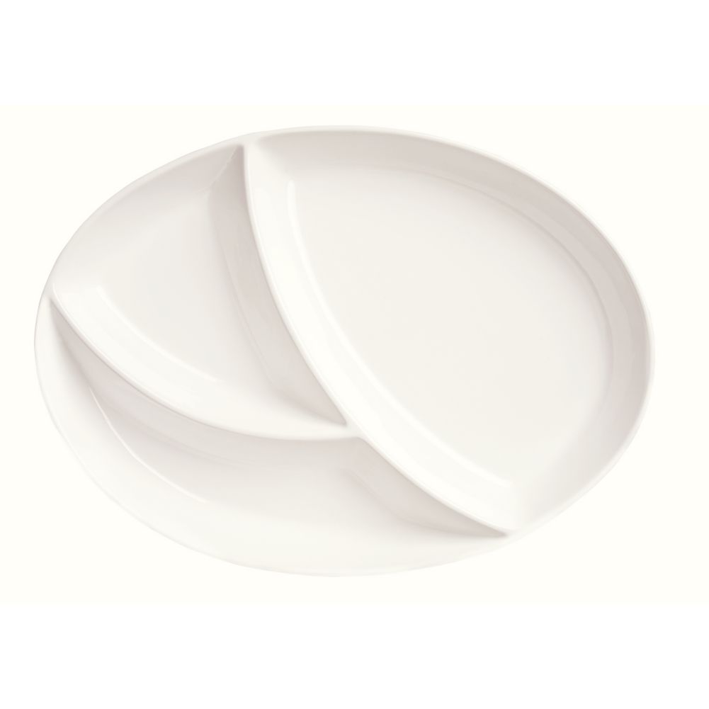 World&reg; Tableware 13" Chef's Selection Divided Oval Platter