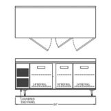 Randell&reg; 84" Refrigerated Side Mount Worktop