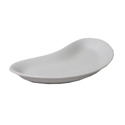 Tuxton&reg; 8.75" Porcelain White Crescent Plate