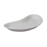 Tuxton&reg; 8.75" Porcelain White Crescent Plate