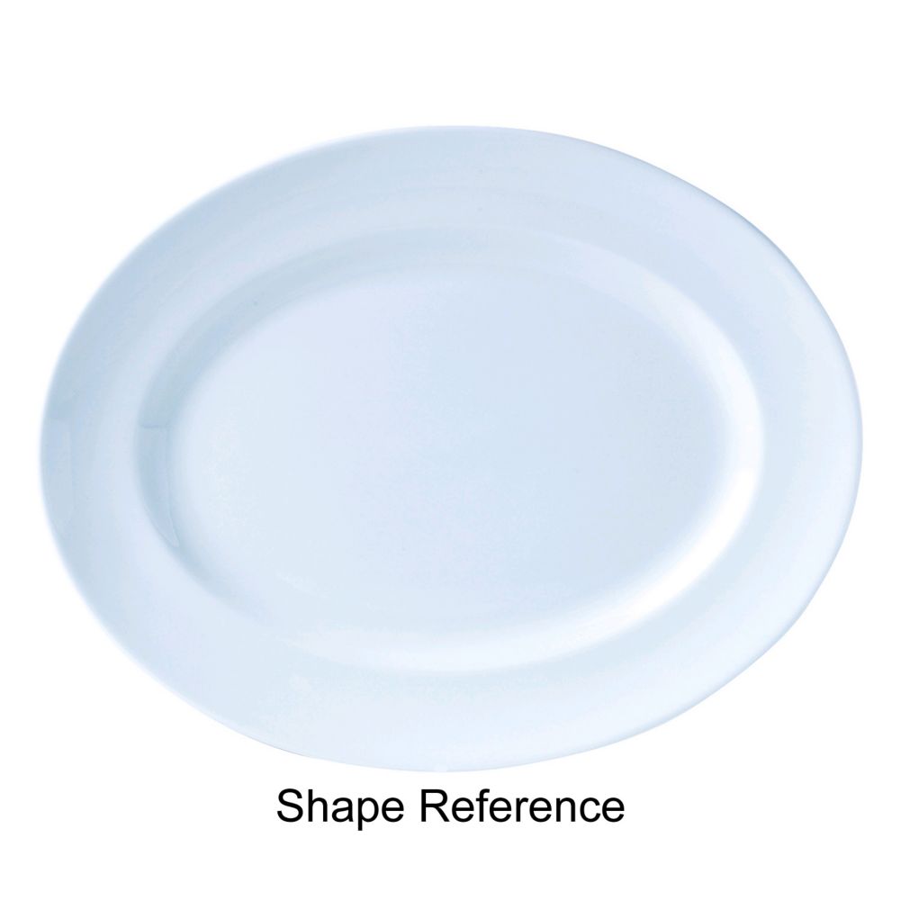 Steelite Distinction No. 7 Vogue White 11 x 8-3/4" Oval Platter