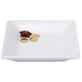 Gourmet Display&reg; 6" Porcelain White Square Plate