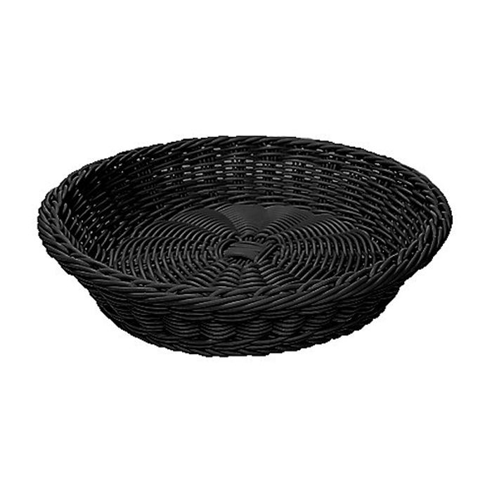 G.E.T. Black 11-1/2" Round Designer PolyWeave Basket &trade;