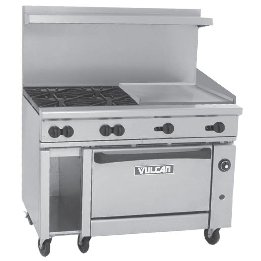 Vulcan Hart Endurance S/S 48" Gas Restaurant Range w/ 4 Burners