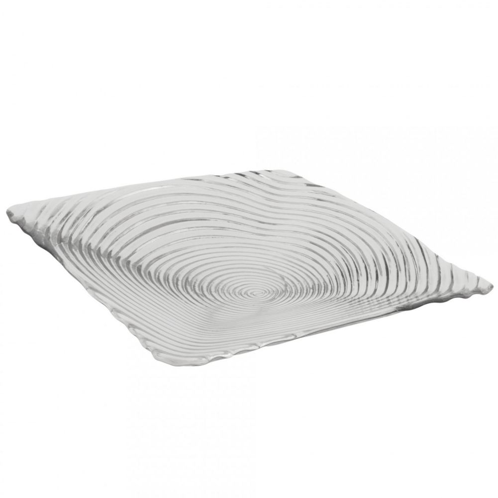 Ten Strawberry Street Zeus Clear 6-3/8" Square Appetizer Plate