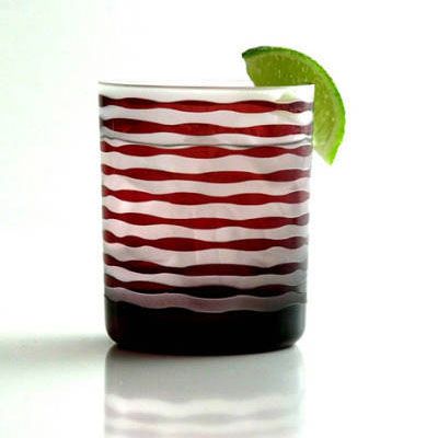 Impulse 12 Oz. Red Vienna Rocks Glass