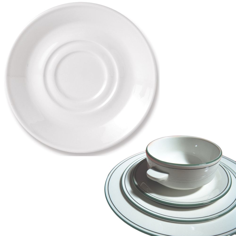 Steelite Simplicity Laguna 6-1/2" Double Well Soup Stand