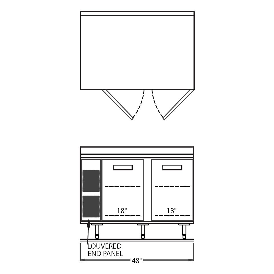 Randell&reg; 48" Freezer Counter/Worktop