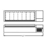 Randell&reg; 67" Refrigerated Countertop Condiment Rail