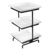 Gourmet Display&reg; Black 3-Tier Display Tower With Platters