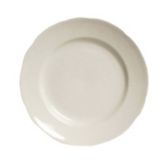 Tuxton&reg; 7-1/4" Scalloped Edge Eggshell Plate With Black Band