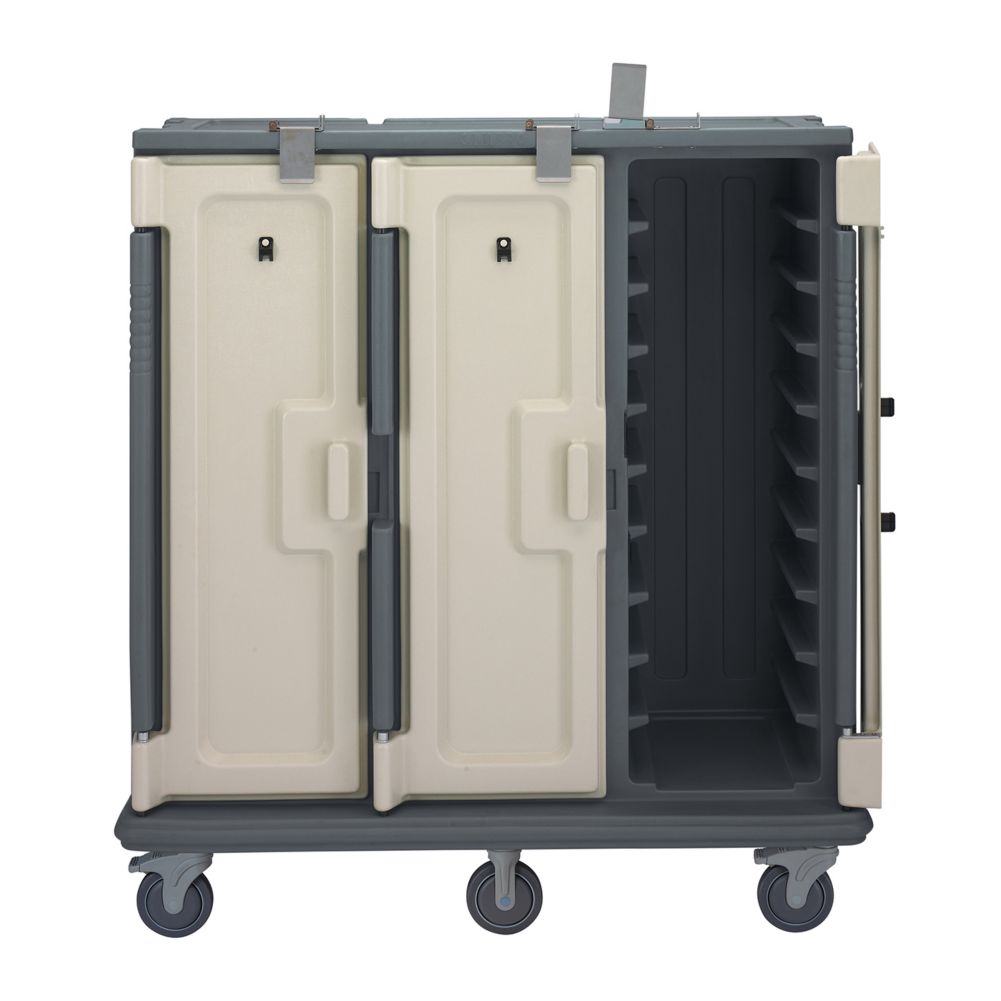 Cambro Granite Gray Tall 3-Comp. Meal Delivery Cart for 15 x 20 Trays