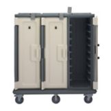 Cambro Granite Gray Tall 3-Comp. Meal Delivery Cart for 15 x 20 Trays