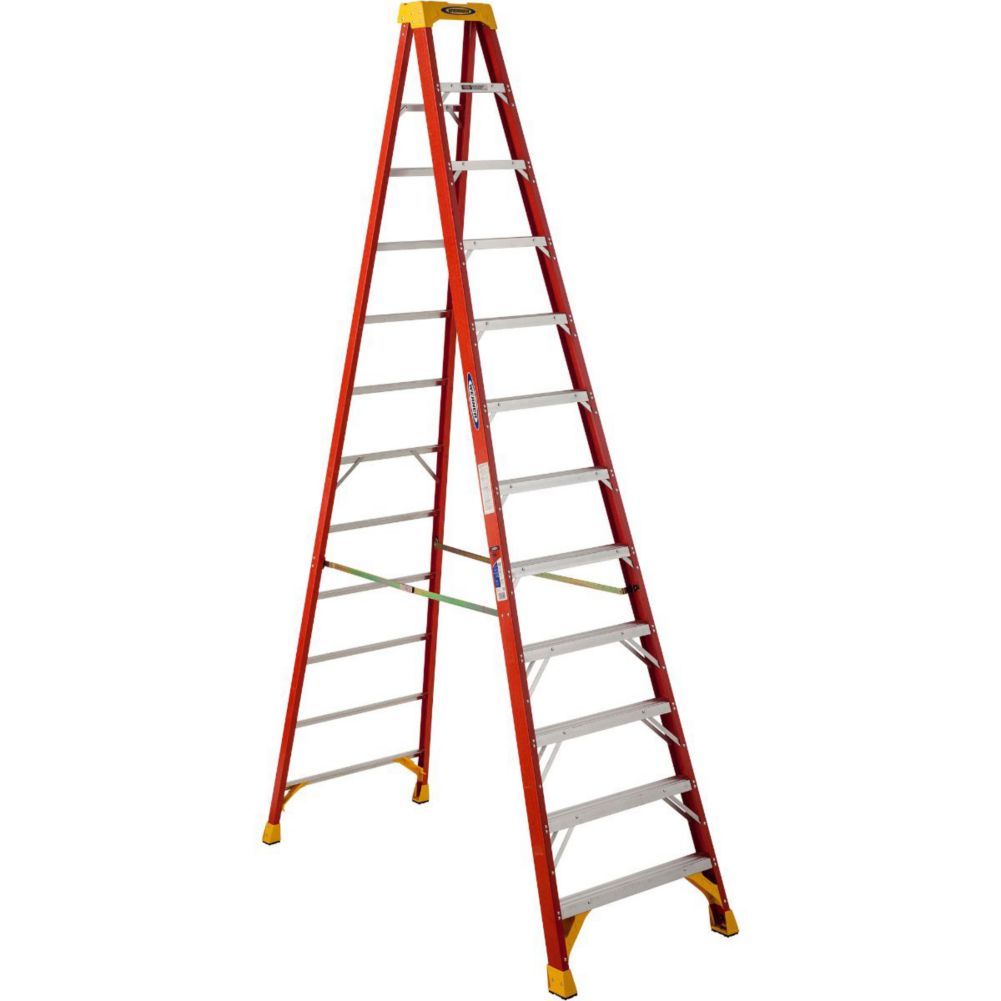 Werner Fiber Glass Step Ladder, 12 Feet